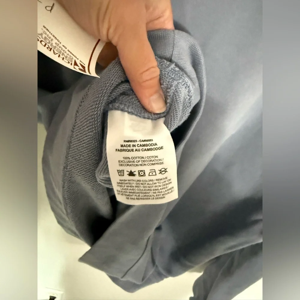 Nike Crewneck Basic Sweatshirt Slate Blue Cotton Sweatshirt Size L - Picture 9 of 10